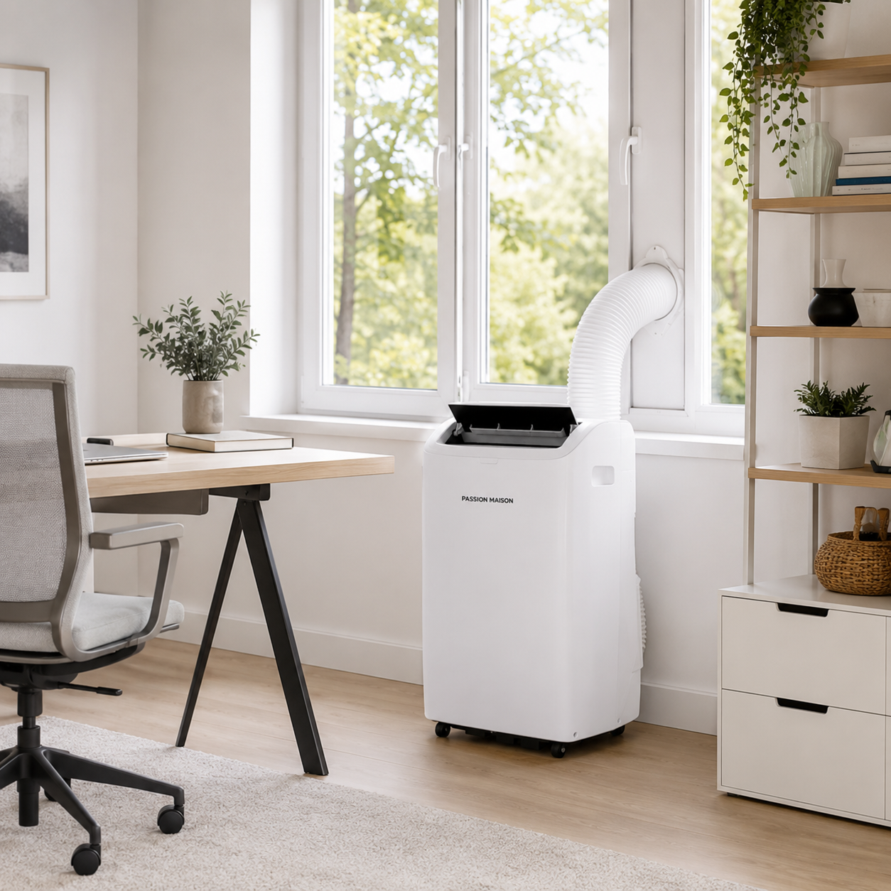 Climatiseur Mobile Wi-Fi 9000 BTU Passion Maison Nord 9 – 3-en-1 avec Déshumidificateur et Télécommande