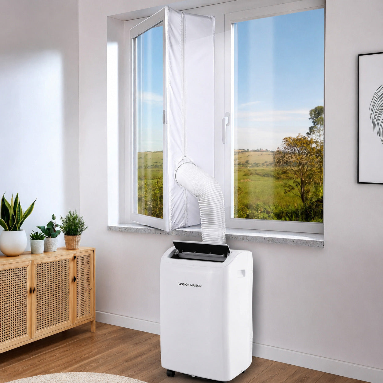 Climatiseur Mobile Wi-Fi 9000 BTU Passion Maison Nord 9 – 3-en-1 avec Déshumidificateur et Télécommande