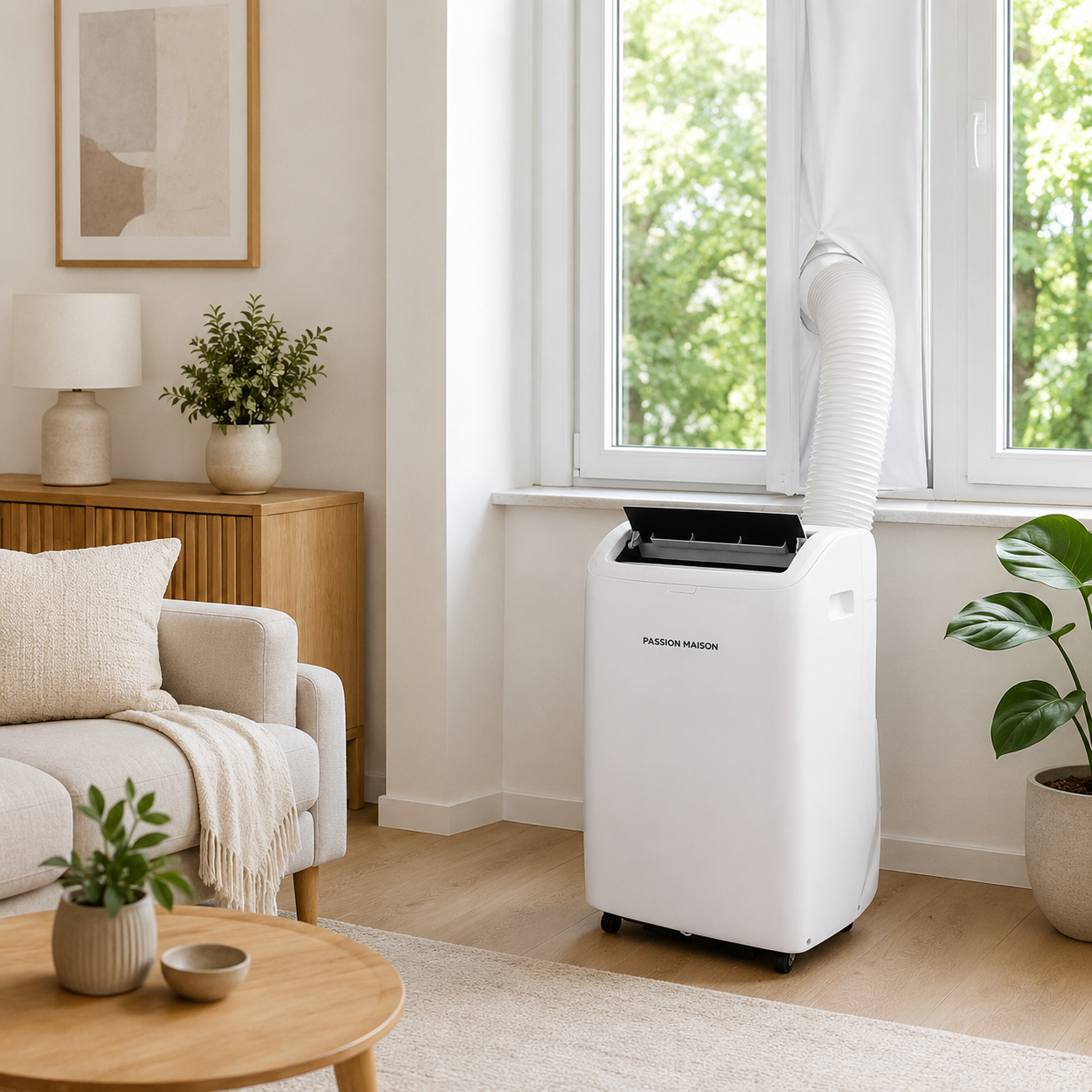 Climatiseur Mobile Wi-Fi 9000 BTU Passion Maison Nord 9 – 3-en-1 avec Déshumidificateur et Télécommande