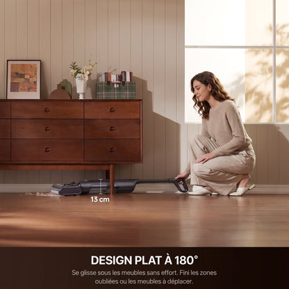 Aspirateur Laveur Sans Fil Flexo 3-en-1 – 25 kPa – Design Plat 180° – Autonomie 60 min